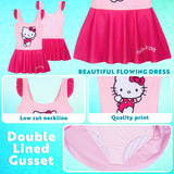 Get Trend Girls Swimming Costume Swim Dress Stretchy One Piece Swimsuit Comfortable Teenagers Swimwear for Beach Pool Holiday Essentials