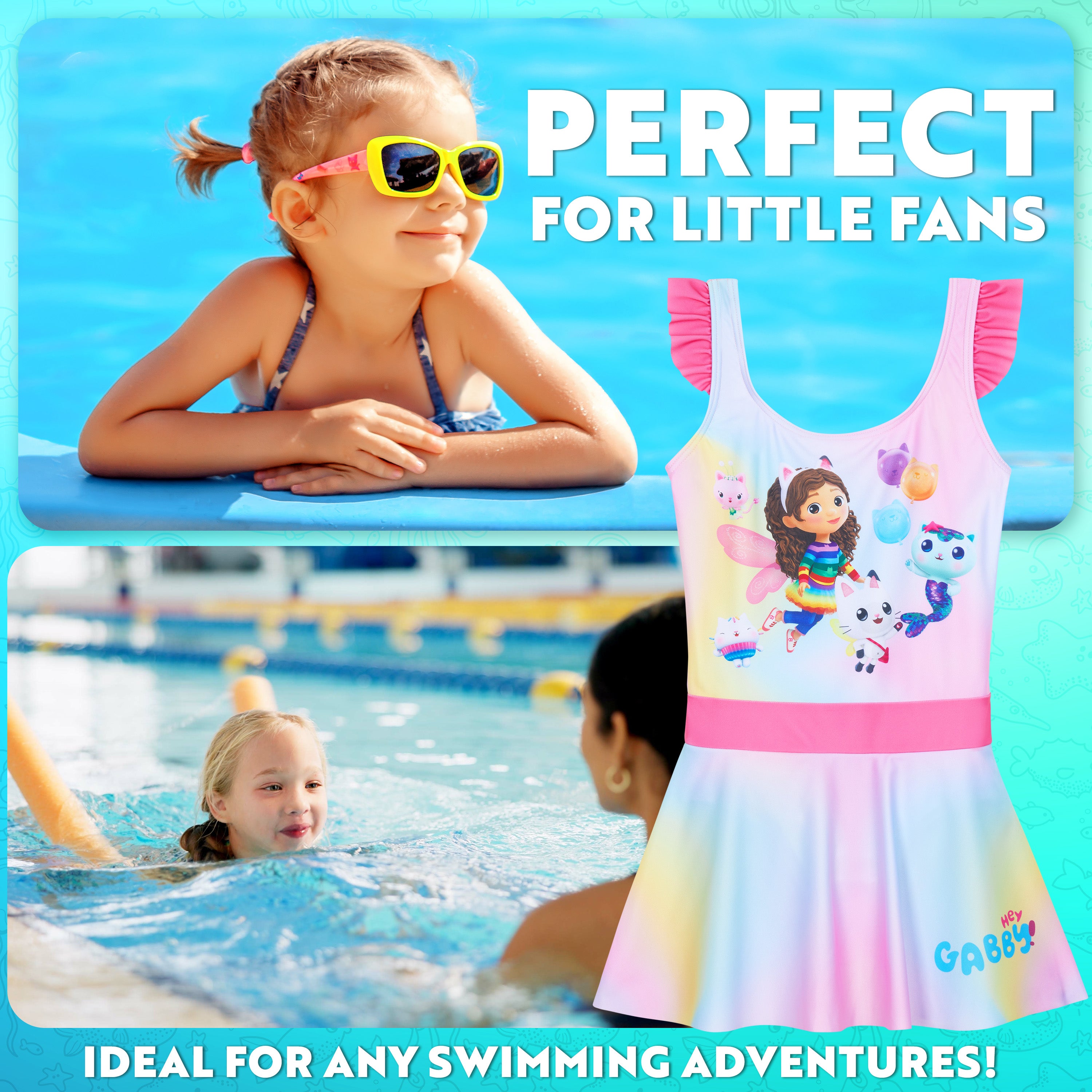 Get Trend Girls Swimming Costume Swim Dress Stretchy One Piece Swimsuit Comfortable Teenagers Swimwear for Beach Pool Holiday Essentials - Get Trend