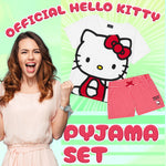 Hello Kitty Womens Pyjamas Short Sleeve PJs Set Teenagers Kawaii Lounge Sets Nightwear Soft Comfy Loungewear Sleepwear Anime Gifts for Women - Get Trend