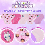 Gabby's Dollhouse Girls Knickers, Comfy Breathable 100% Cotton Underwear for Kids - Get Trend