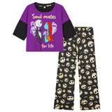 Disney Womens Long Pyjama Set, Cotton Breathable Loungewear - Gifts for Women