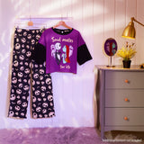 Disney Womens Long Pyjama Set, Cotton Breathable Loungewear - Gifts for Women