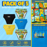 Pokemon Boys Briefs, Comfortable Cotton Breathable Underwear Pack of 5 Kids Underpants