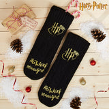 Harry Potter Slipper Socks, Women Knitted Fluffy Socks, Xmas Stocking Fillers - Get Trend