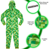 Minecraft Boys Fleece Onesie, Hooded Onesie Pyjamas - Gifts for Gamers