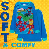 Marvel Spiderman Boys Pyjamas Set, Comfy Breathable Nightwear - Gifts for Boys