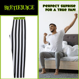 Beetlejuice Mens Pyjama Bottoms, Soft Comfortable Loungewear with Pockets - Mens Gifts