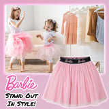 Barbie Girls Tutu Skirt, Mesh 2 Layers with Cotton Lining Skirt - Gifts for Girls