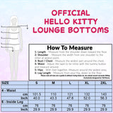 Hello Kitty Womens Pyjama Bottoms, Comfy Elasticated Waist Loungewear, Breathable PJs - Gifts for Women