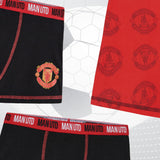 Manchester United F.C. Boys Boxer Shorts, Soft Breathable Stretchy Boxers Pack of 3 Underwear - Gifts for Boys