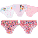Bluey Girls Knickers, Comfy Breathable Cotton Underwear for Kids - Pack of 5 - Get Trend
