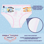 Bluey Girls Knickers, Comfy Breathable Cotton Underwear for Kids - Pack of 5 - Get Trend