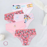 Bluey Girls Knickers, Comfy Breathable Cotton Underwear for Kids - Pack of 5 - Get Trend