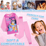 Bluey Girls Long Pyjama Set, Comfy Breathable Loungewear - Gifts for Girls