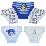 Bluey Boys Briefs, Comfortable Soft Breathable Underwear Pack of 5 Kids Underpants