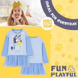 Bluey Girls Dress, Jumper Dre290000984V2ss with Cute Tutu Skirt