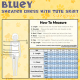 Bluey Girls Dress, Jumper Dre290000984V2ss with Cute Tutu Skirt