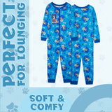 Bluey Boys Jersey Onesie with Cuffed Sleeves and Ankles, Cosy Loungewear - Gifts for Boys