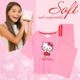 Hello Kitty Girls Pyjamas Set, Soft Comfortable Loungewear - Gifts for Girls - Get Trend