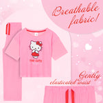 Hello Kitty Girls Pyjamas Set, Soft Comfortable Loungewear - Gifts for Girls - Get Trend