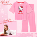 Hello Kitty Girls Pyjamas Set, Soft Comfortable Loungewear - Gifts for Girls - Get Trend