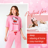 Hello Kitty Women's Pyjama Set, Soft Loungewear w