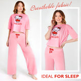 Hello Kitty Womens Pyjama Set, Soft Comfortable Loungewear - Gifts for Her