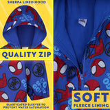 Marvel Spidey Puddle Suit Boys Toddlers Hooded Water Resistant Paddle Overalls
