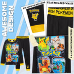 Pokemon Pyjamas for Boys & Teenagers Long PJs Set Soft Breathable Pikachu Nightwear Loungewear Comfy Jammies Sleepwear Anime Gifts for Boys - Get Trend
