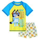 Bluey Swimsuit Set for Boys Toddlers 2 Piece Swimming Costume with Boys Swimming Shorts and Rash Vest for Swimming Pool Beach Trip Holiday Essentials - Get Trend