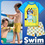 Bluey Swimsuit Set for Boys Toddlers 2 Piece Swimming Costume with Boys Swimming Shorts and Rash Vest for Swimming Pool Beach Trip Holiday Essentials - Get Trend