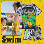 TEENAGE MUTANT NINJA Turtles Swimsuit Set for Boys 2 Pcs with Swimming Trunks Boys Rash Vest for Swimming Beach Trip Holiday Essentials - Get Trend