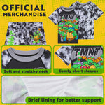 TEENAGE MUTANT NINJA Turtles Swimsuit Set for Boys 2 Pcs with Swimming Trunks Boys Rash Vest for Swimming Beach Trip Holiday Essentials - Get Trend