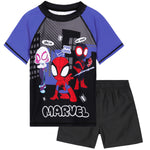 Marvel Spiderman Swimsuit Set for Boys 2 Piece Swimming Costume Swimming Shorts Rash Vest Pool Beach Holiday Essentials - Get Trend
