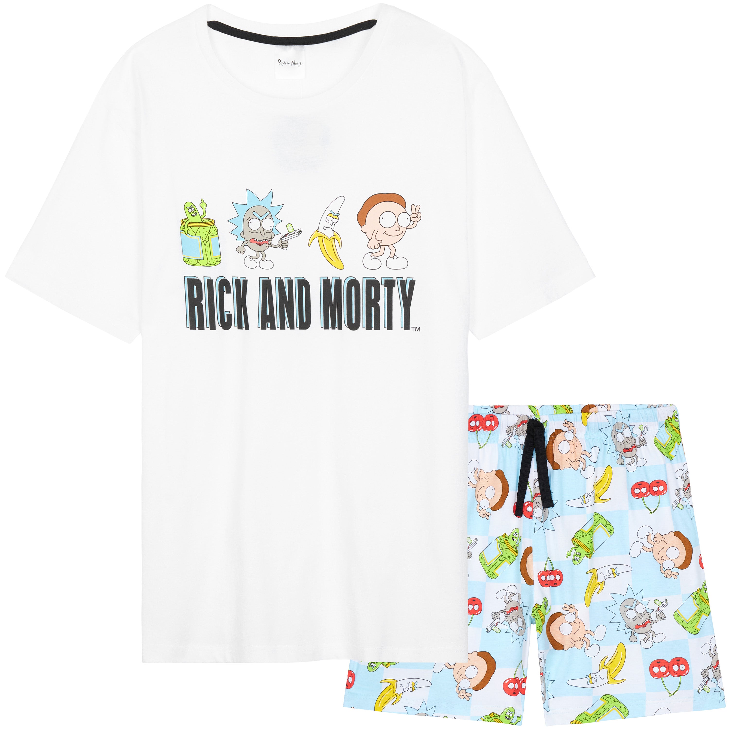 Get Trend Rick and Morty Mens Pyjamas Set Short PJs Nightwear Summer Lounge Set Sleepwear Jammies Funny Gifts for Men - Get Trend