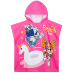 Paw Patrol Hooded Towel Girls Absorbent Changing Robe Skye Everest Cotton Towelling Poncho for Swimming Bath Shower Beach Holiday Essentials - Get Trend