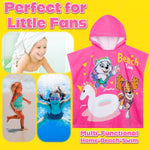 Paw Patrol Hooded Towel Girls Absorbent Changing Robe Skye Everest Cotton Towelling Poncho for Swimming Bath Shower Beach Holiday Essentials - Get Trend