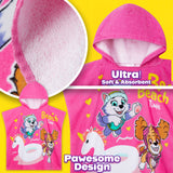 Paw Patrol Hooded Towel Girls Absorbent Changing Robe Skye Everest Cotton Towelling Poncho for Swimming Bath Shower Beach Holiday Essentials - Get Trend