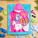 Paw Patrol Hooded Towel Girls Absorbent Changing Robe Skye Everest Cotton Towelling Poncho for Swimming Bath Shower Beach Holiday Essentials - Get Trend
