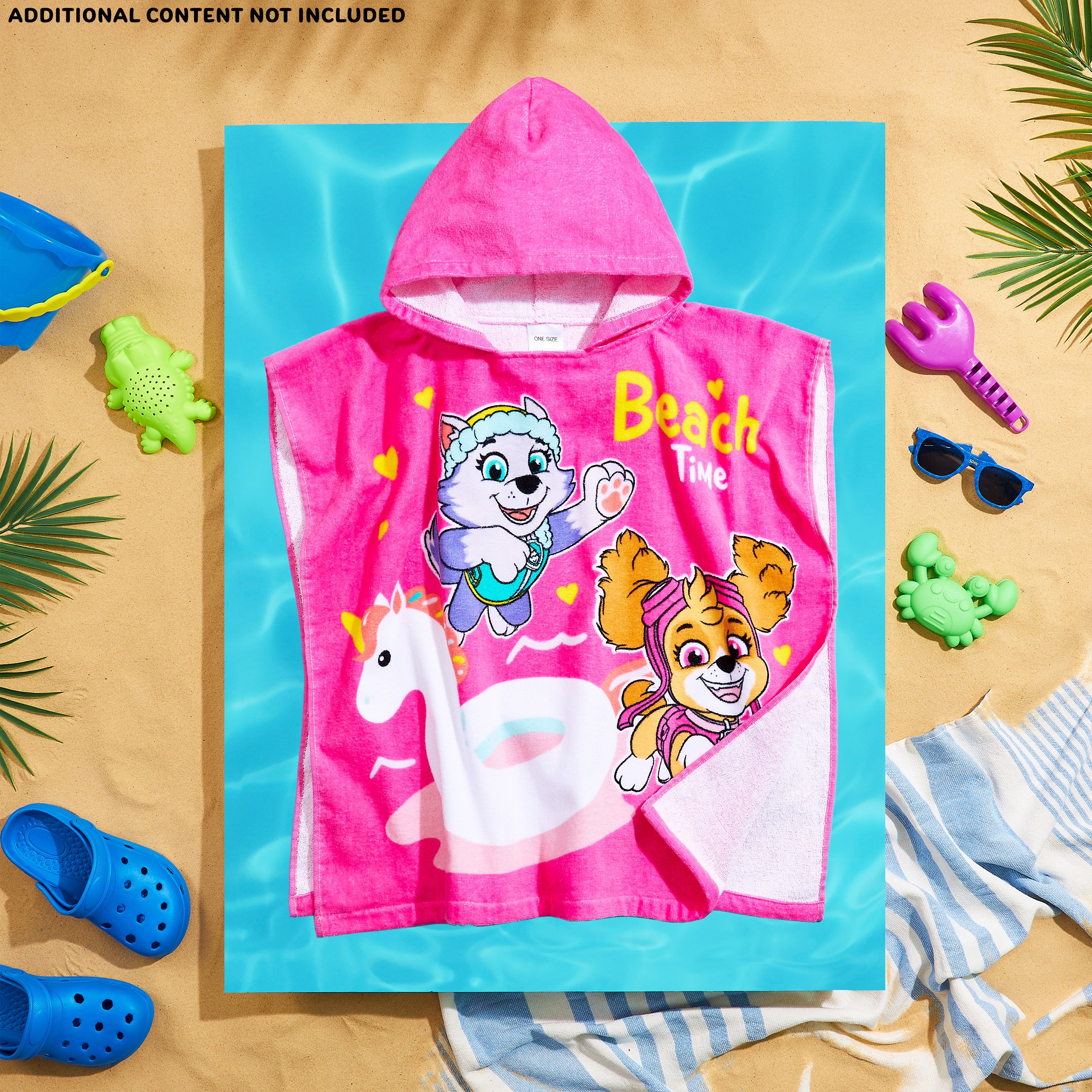 Paw Patrol Hooded Towel Girls Absorbent Changing Robe Skye Everest Cotton Towelling Poncho for Swimming Bath Shower Beach Holiday Essentials - Get Trend