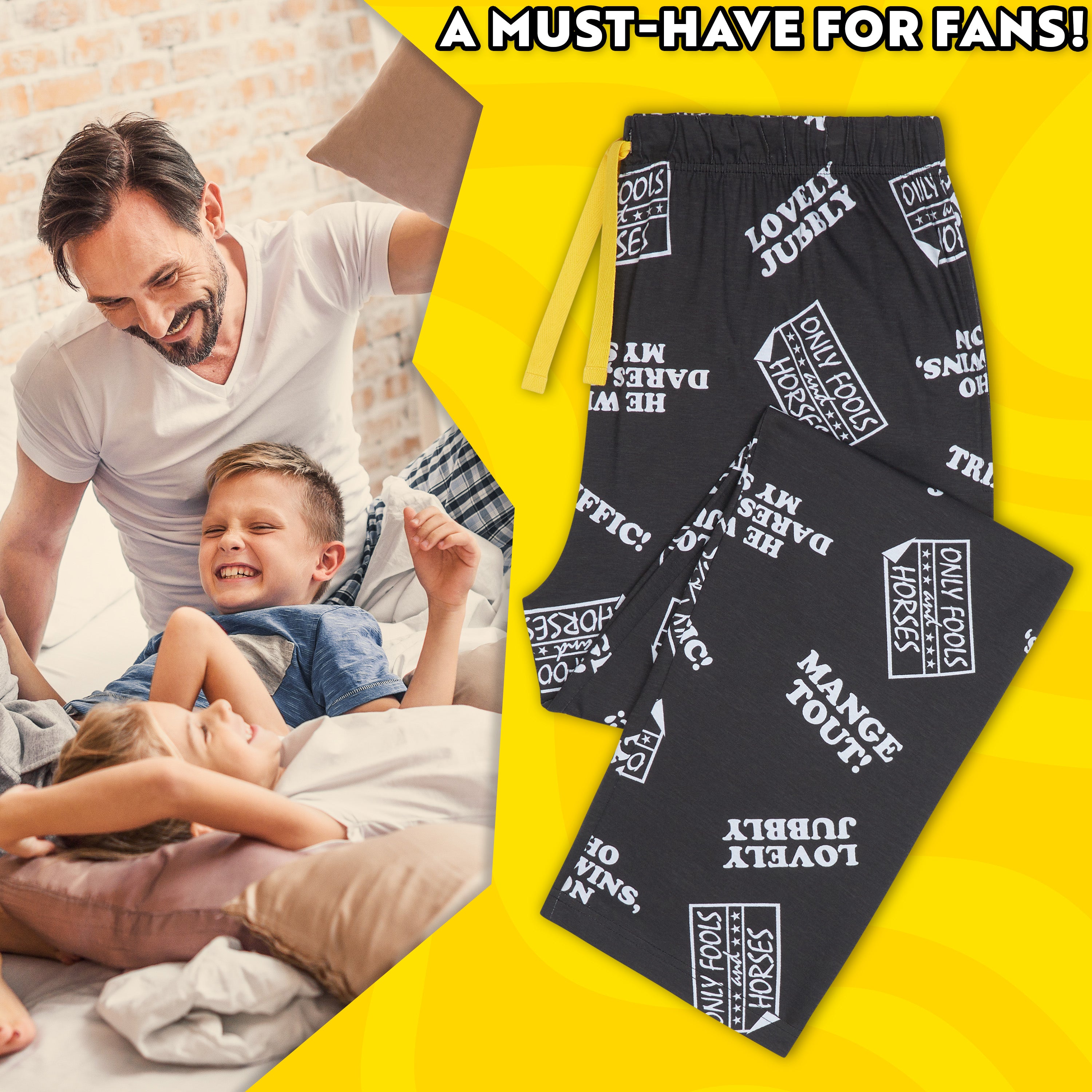 Only Fools and Horses Pyjamas for Men Long PJ Bottoms Loungewear Nightwear Teens Comfy Trousers Lounge Pants with Pockets Sleepwear Funny Gifts for Men - Get Trend