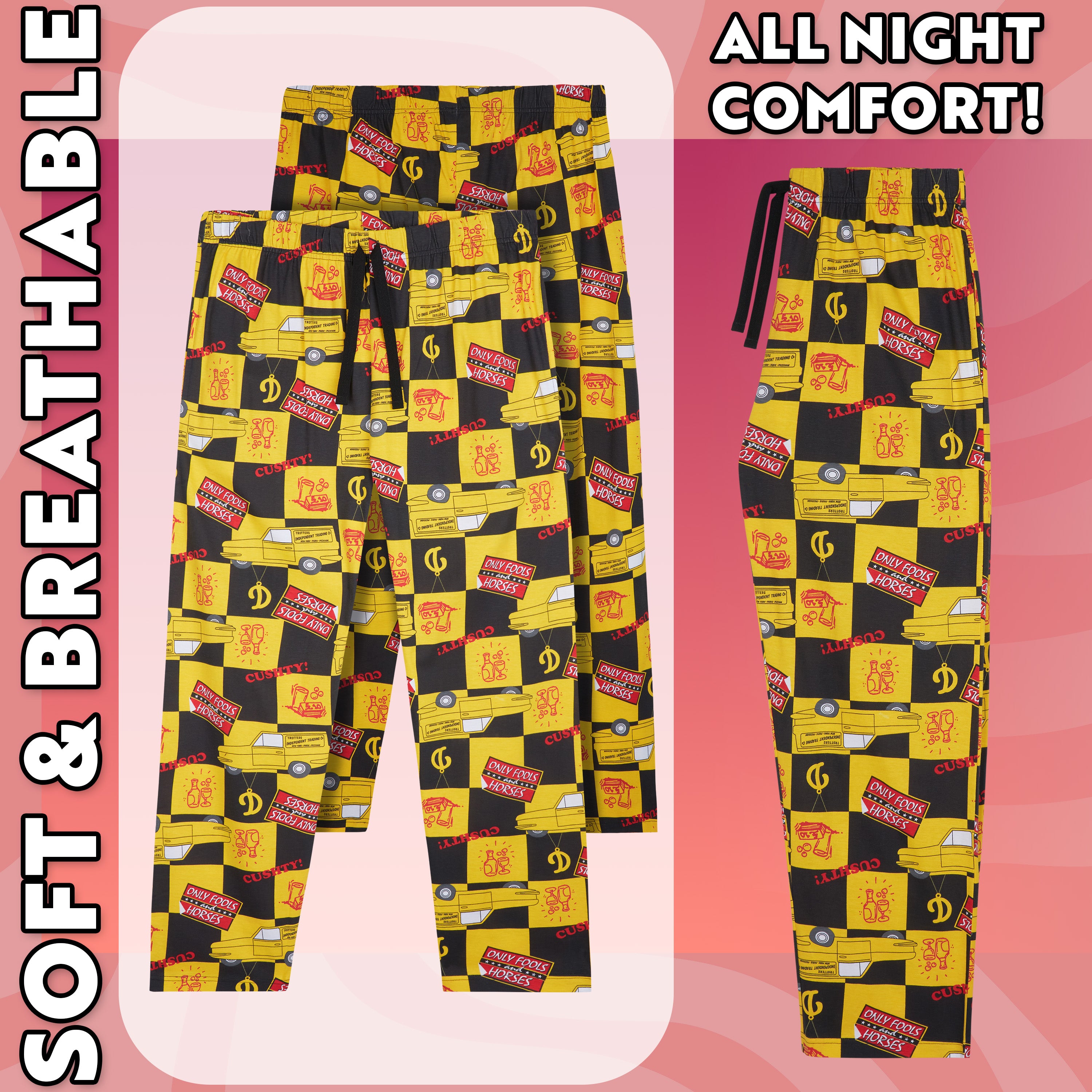 Only Fools and Horses Pyjamas for Men Long PJ Bottoms Loungewear Nightwear Teens Comfy Trousers Lounge Pants with Pockets Sleepwear Funny Gifts for Men - Get Trend
