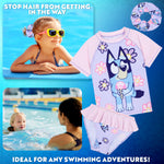 Bluey Girls Swimming Costume Long Sleeve Swimsuit or One Piece or Rash Guard Set for Kids Toddlers Swimwear for Pool Beach Holiday Essentials - Get Trend