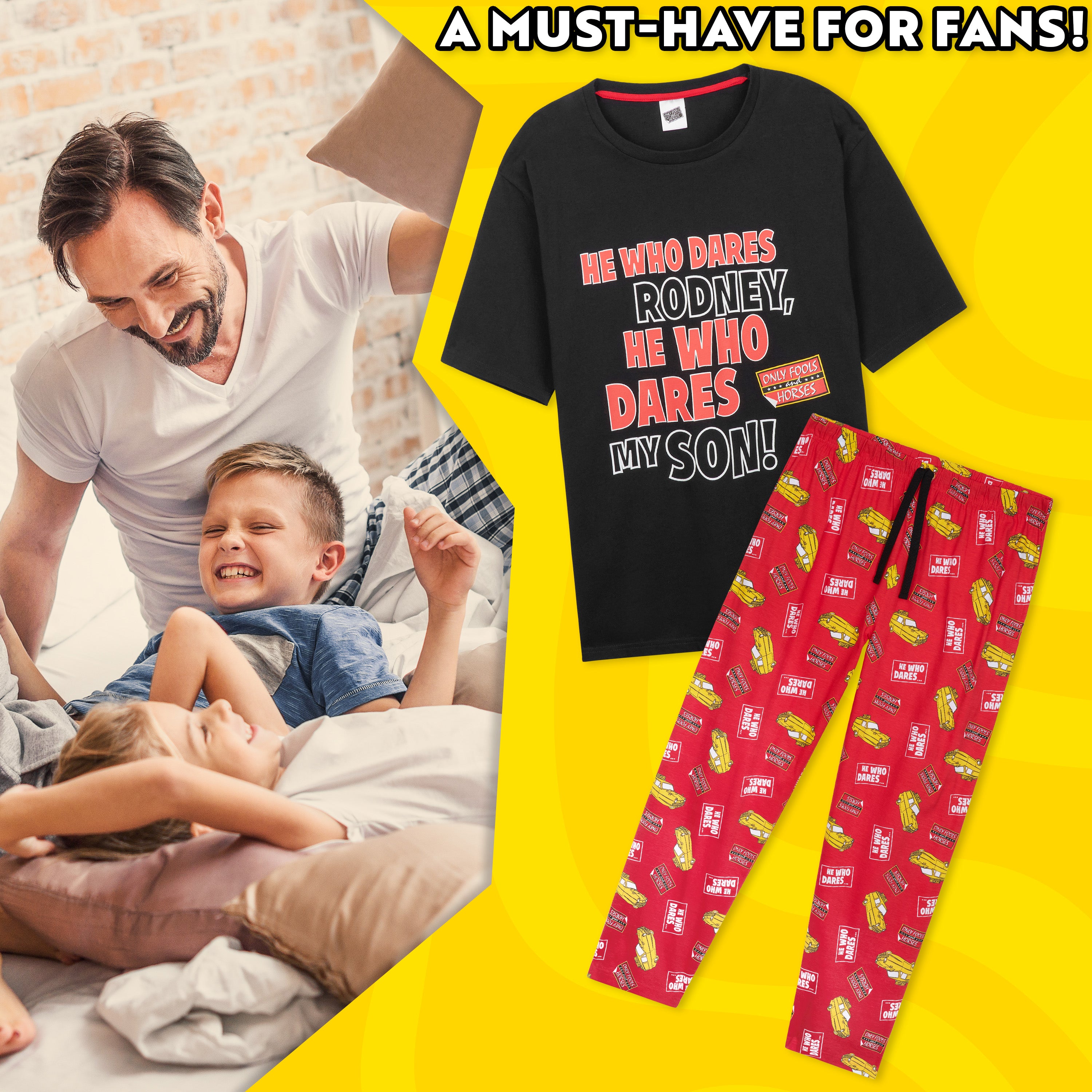 Only Fools and Horses Pyjamas for Men Teens PJs Set Soft Breathable Nightwear Loungewear Comfy Jammies with Long Bottoms Sleepwear Funny Gifts for Men - Get Trend