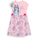 Bluey Dress for Girls and Toddlers Summer Dress Cute Short Sleeve with Tulle Mesh Skirt for Party Casual Holiday Summer Gifts for Girls - Get Trend