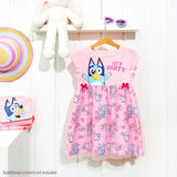 Bluey Dress for Girls and Toddlers Summer Dress Cute Short Sleeve with Tulle Mesh Skirt for Party Casual Holiday Summer Gifts for Girls - Get Trend