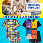 Get Trend PJs Boys 2 Pack Pyjamas Set Short Sleeve Kids Teenagers Lounge Sets Nightwear Soft Comfy Sleepwear Boys Gifts - Get Trend