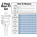 Get Trend PJs Boys 2 Pack Pyjamas Set Short Sleeve Kids Teenagers Lounge Sets Nightwear Soft Comfy Sleepwear Boys Gifts - Get Trend