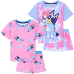 Get Trend PJs Girls 2 Pack Short Sleeve Pyjamas Set Kids Teens Lounge Sets Nightwear Soft Comfy Sleepwear Gifts for Girls - Get Trend