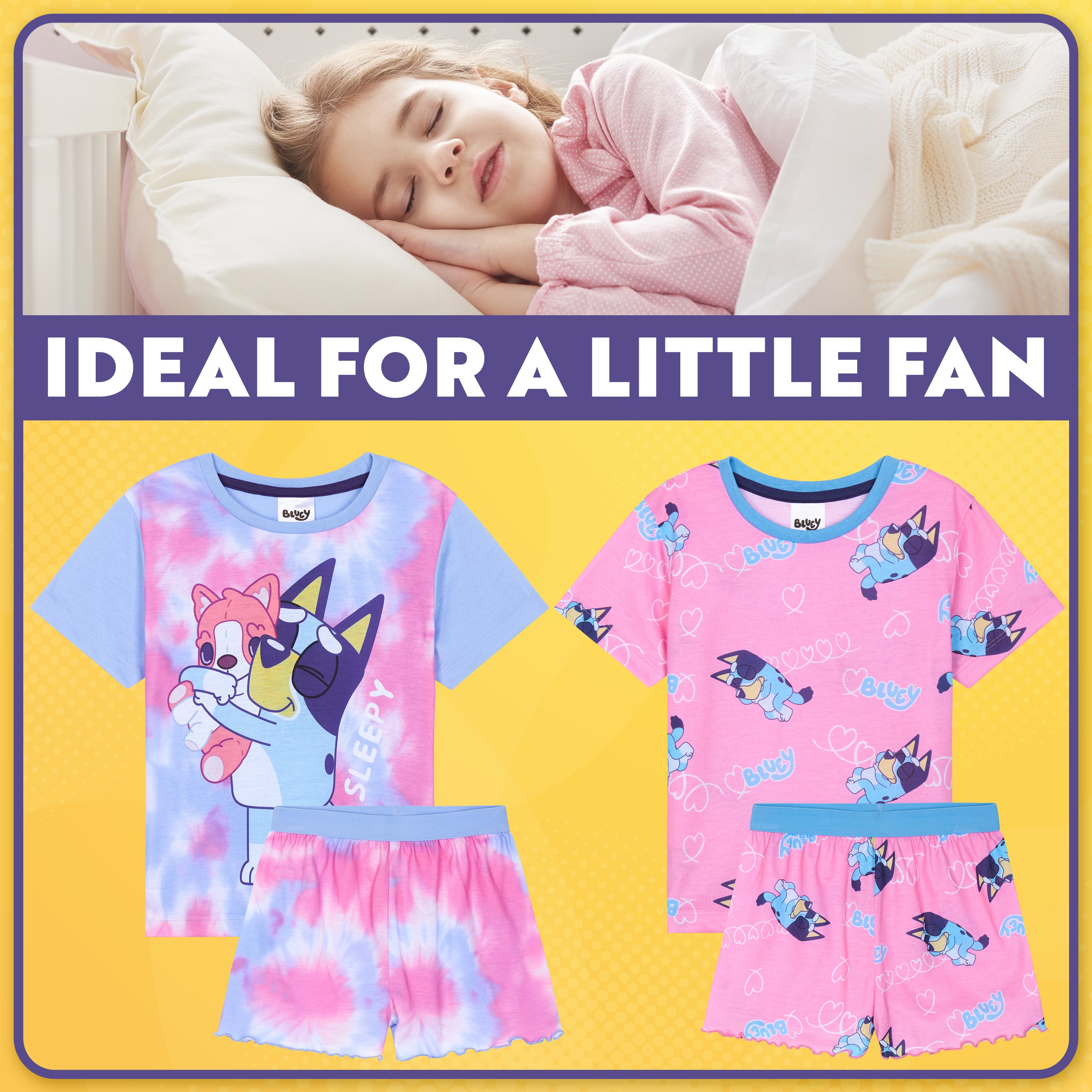Get Trend PJs Girls 2 Pack Short Sleeve Pyjamas Set Kids Teens Lounge Sets Nightwear Soft Comfy Sleepwear Gifts for Girls - Get Trend